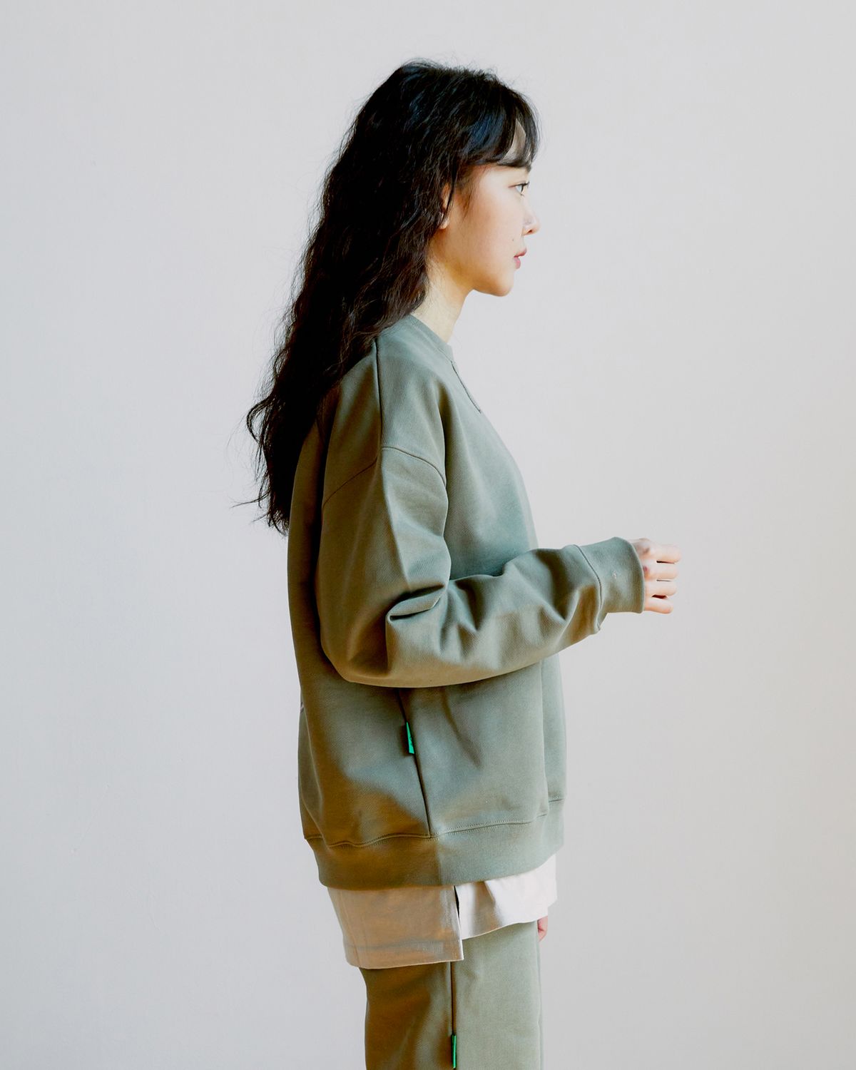 마르지하우스(MARJI HOUSE) Vintage logo sweat shirts Khaki