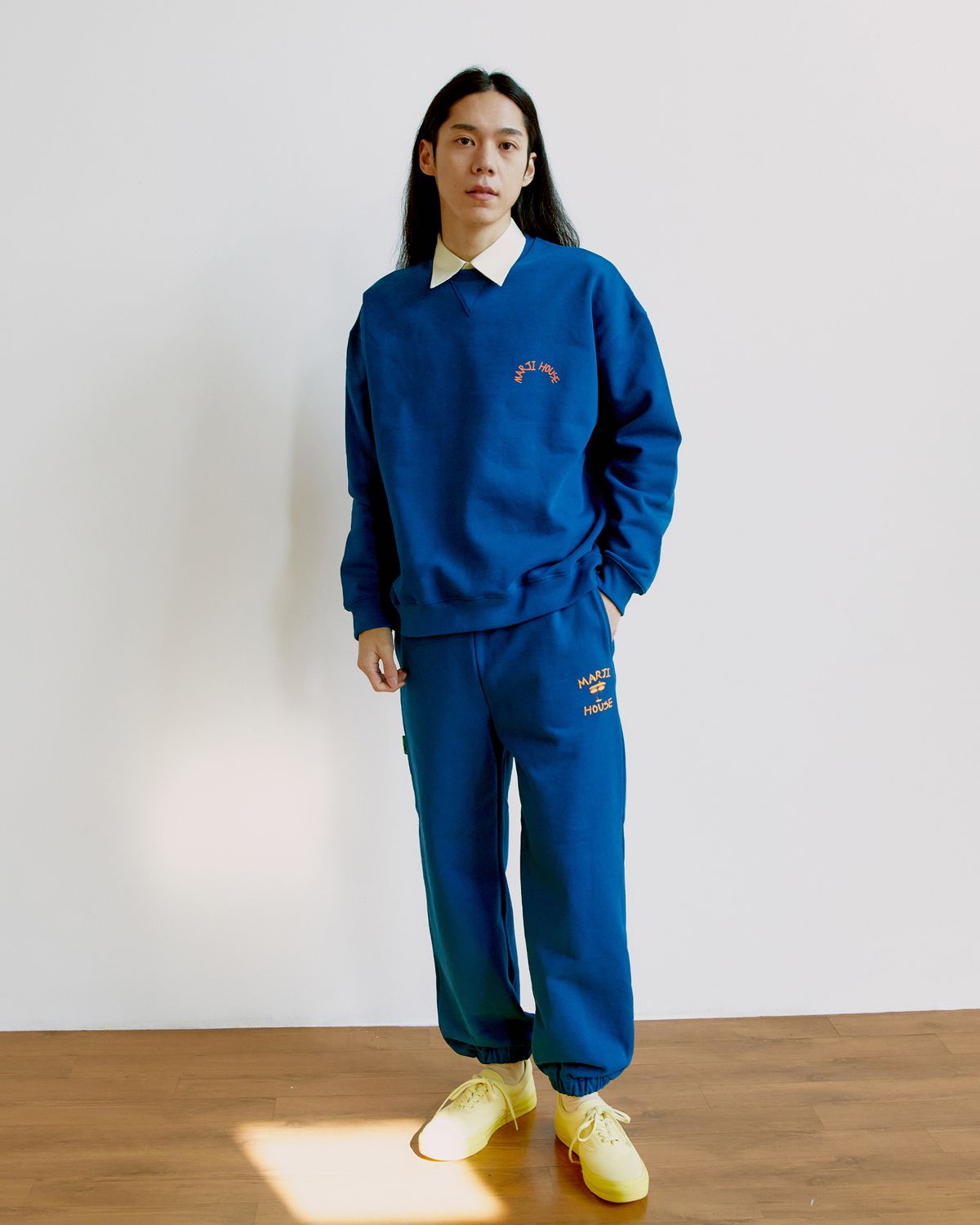 마르지하우스(MARJI HOUSE) Vintage logo sweat pants Blue