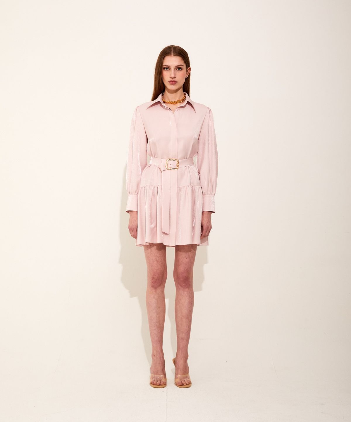 채뉴욕(CHAENEWYORK) Kristyna Shirring Dress [Pink]