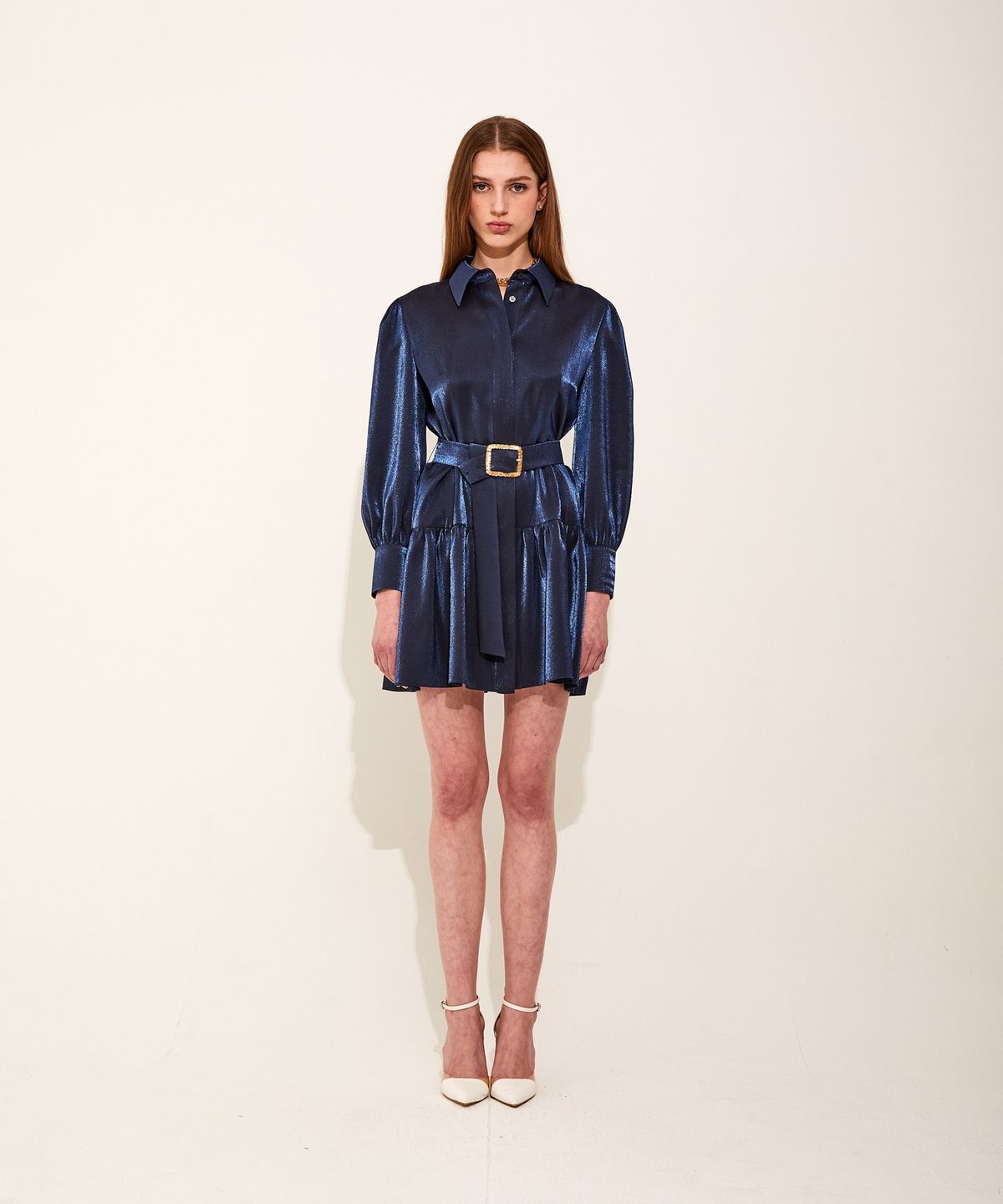 채뉴욕(CHAENEWYORK) Kristyna Shirring Dress [Navy]