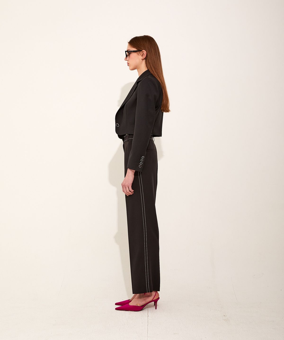 채뉴욕(CHAENEWYORK) Wool chain Cropped Jacket [Black]