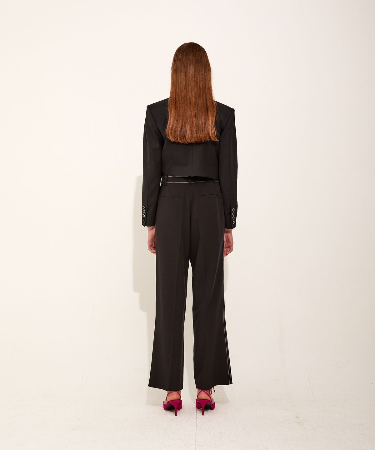 채뉴욕(CHAENEWYORK) Wool chain Cropped Jacket [Black]