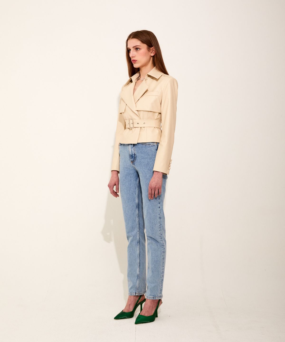 채뉴욕(CHAENEWYORK) Smith Leather Jacket [Ivory]
