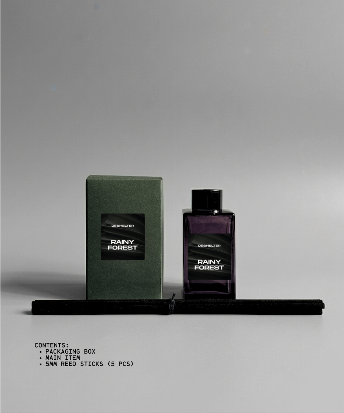 디쉘터(DESHELTER) RAINY FOREST 숲 흙내음 스모키 우디향 100ml 디퓨저