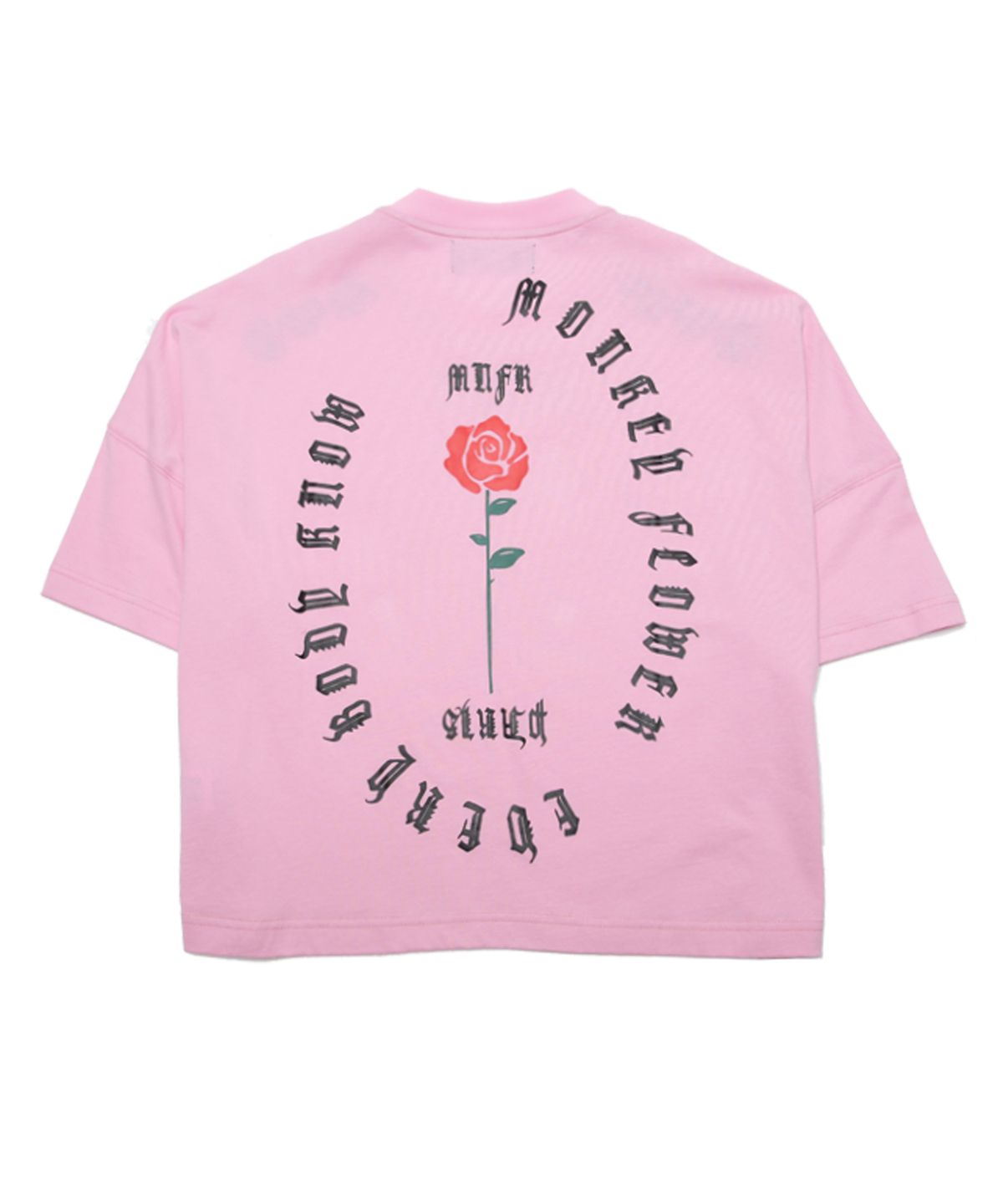 몽키플라워(Monkey Flower) 여성로즈자수 반팔티셔츠/MM8WTS12F  PINK