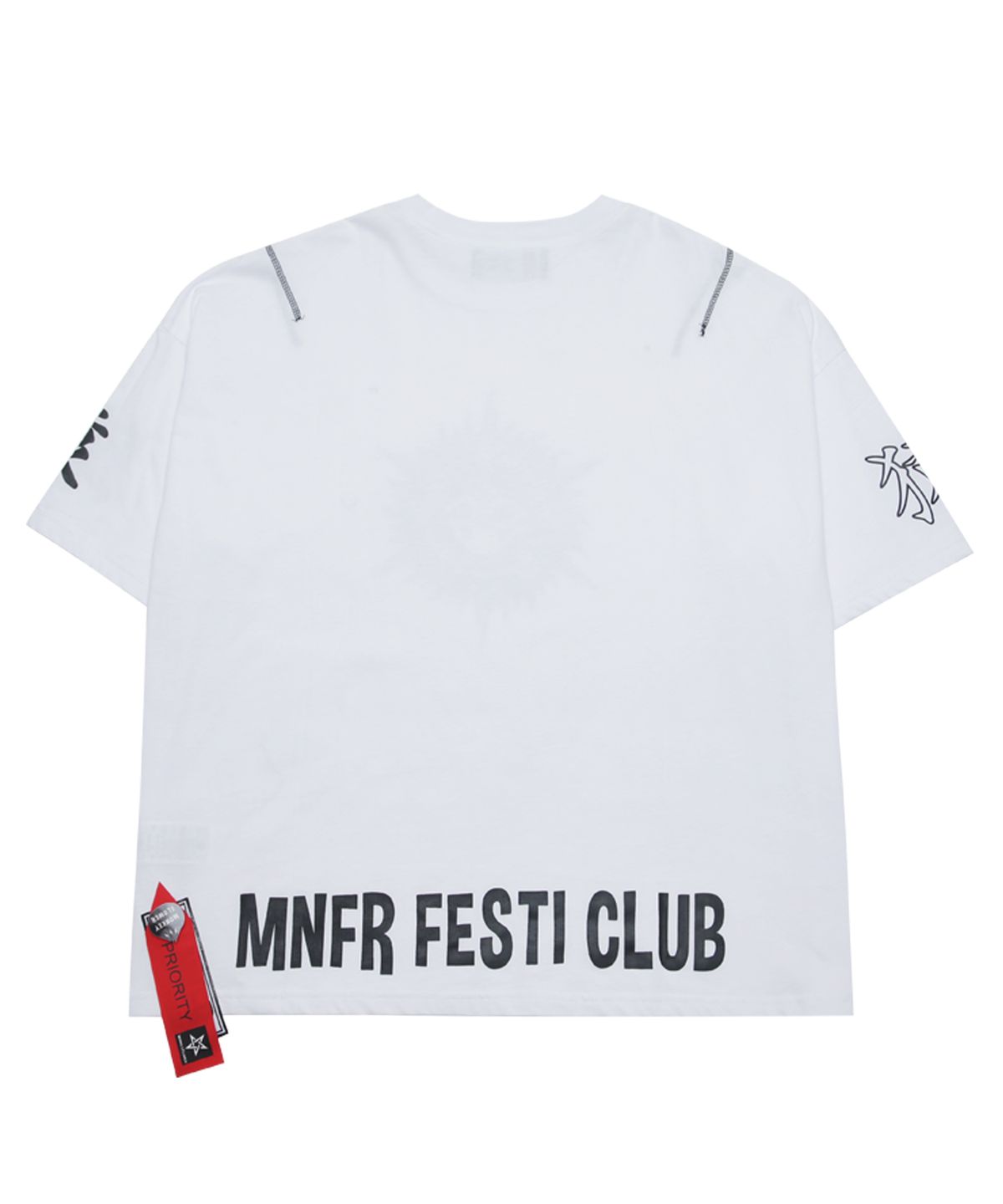 몽키플라워(Monkey Flower) 여성 태양 일러스트 반팔 티셔츠/MM8WTS13F  WHITE