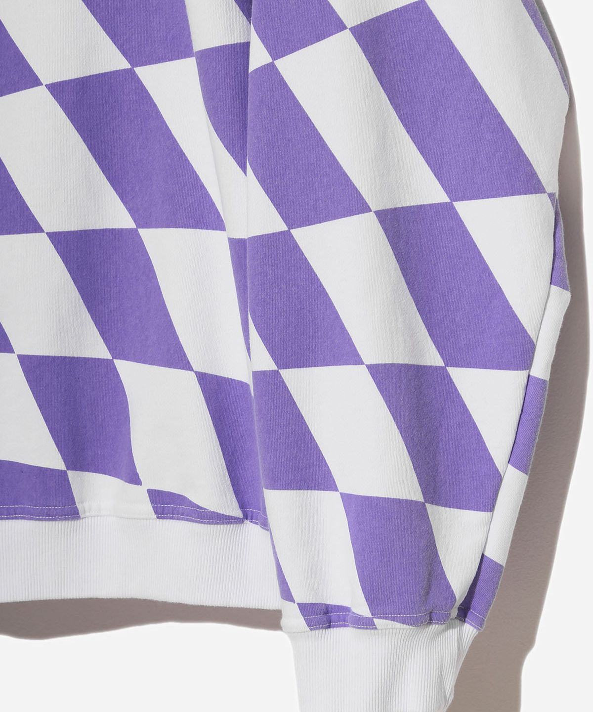 벌스데이수트(BIRTHDAYSUIT) WARP CHECKER BOARD SWEAT (PURPLE)