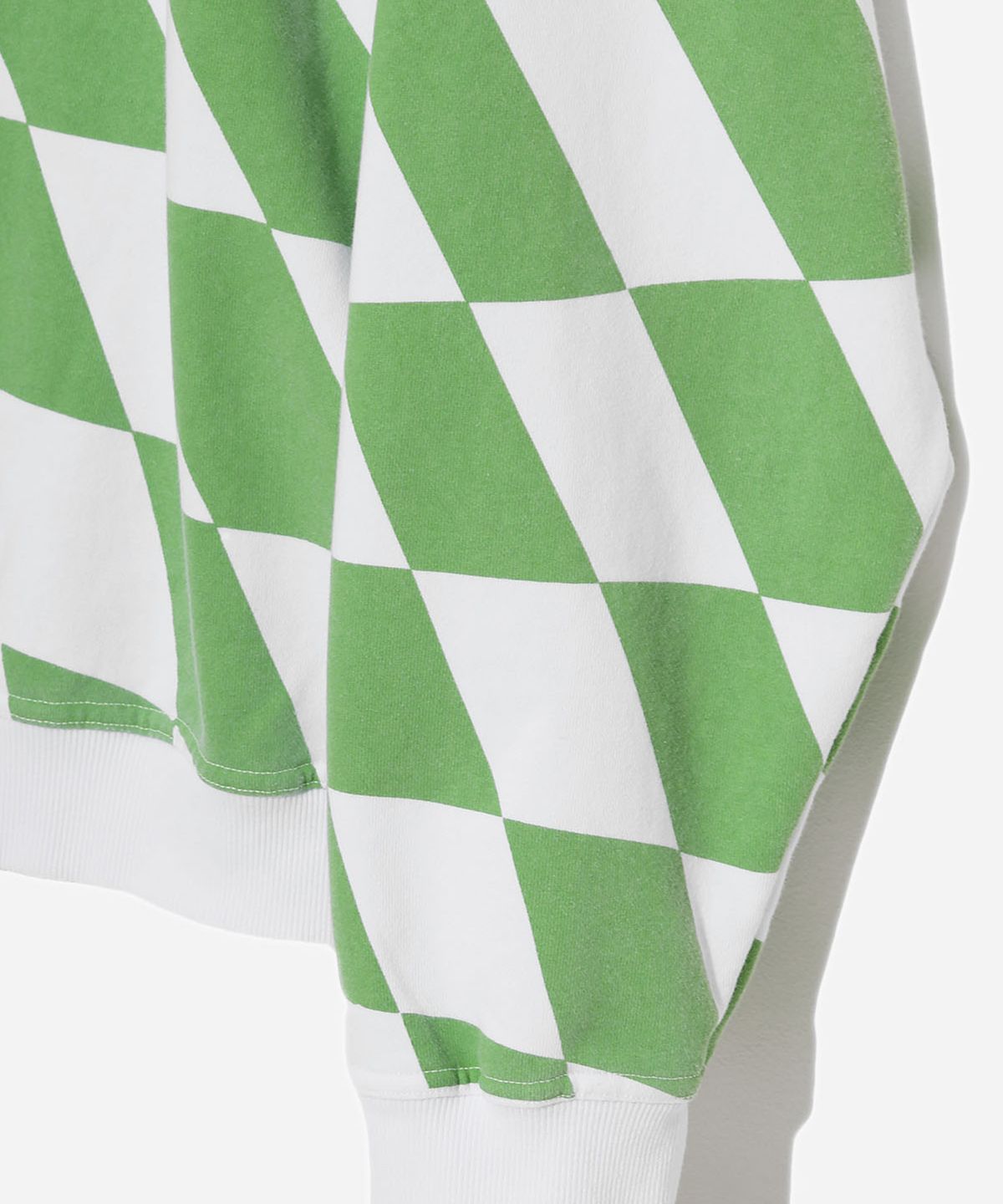 벌스데이수트(BIRTHDAYSUIT) WARP CHECKER BOARD SWEAT (GREEN)