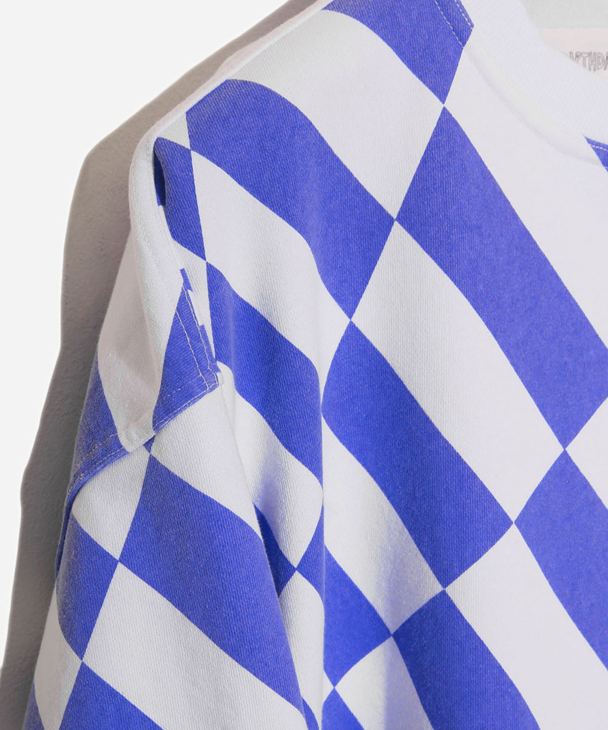 벌스데이수트(BIRTHDAYSUIT) WARP CHECKER BOARD SWEAT (BLUE)