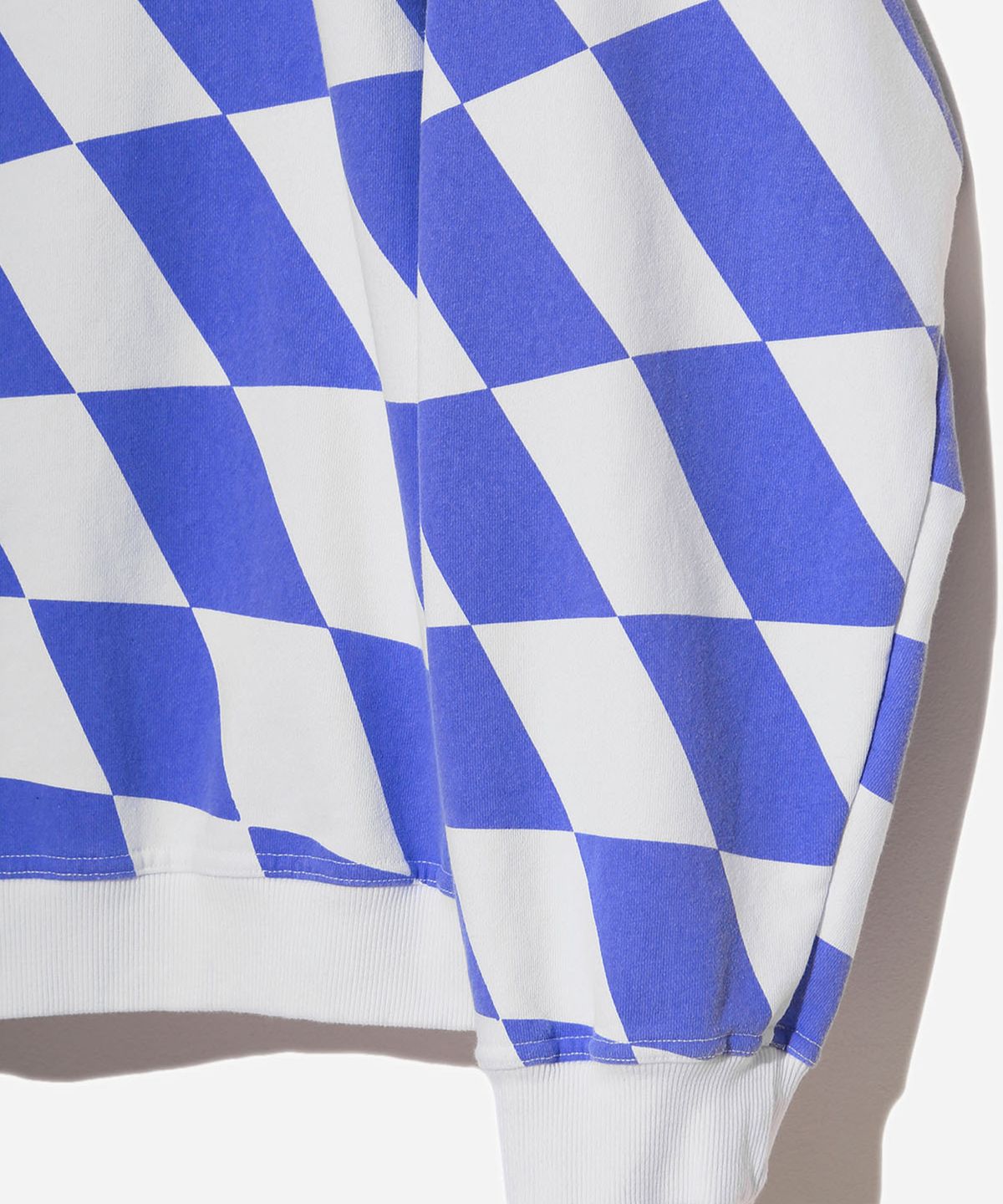 벌스데이수트(BIRTHDAYSUIT) WARP CHECKER BOARD SWEAT (BLUE)