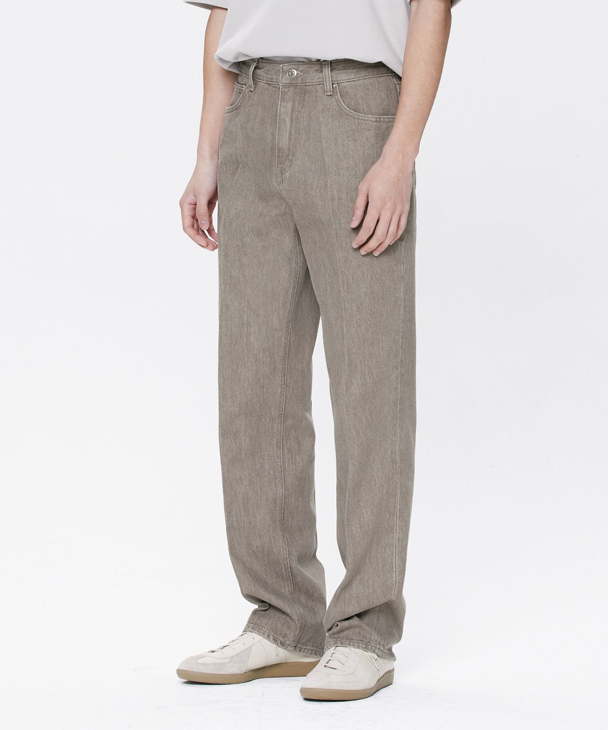브랜디드(BRANDED) 605 HARD TWIST DENIM MOCHA BROWN JEANS [RELAX STRAIGHT]