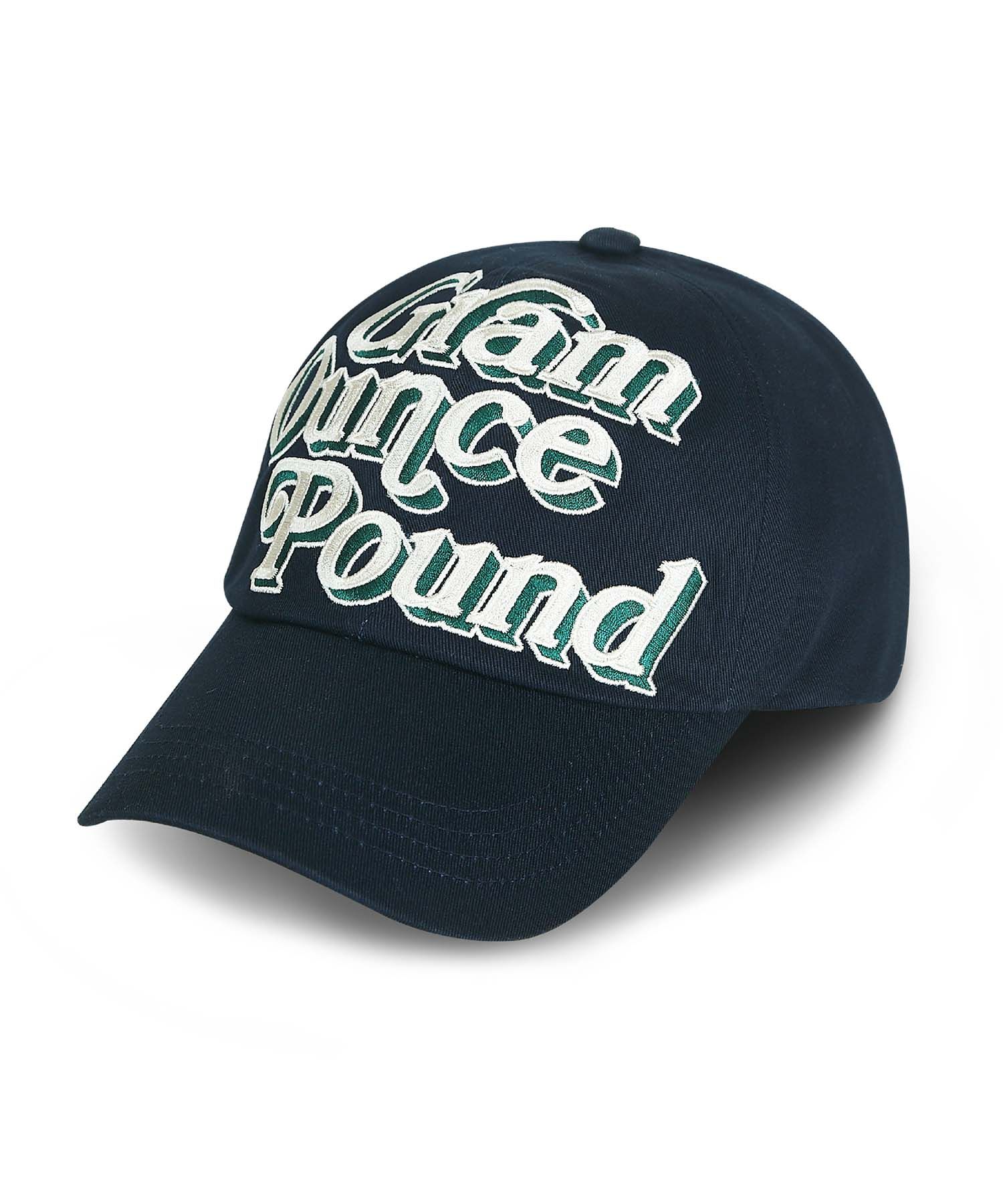 MUSINSA公式 | GRAM OUNCE POUND 70S LOGO 6-PANEL CAP_NAVY / GREEN