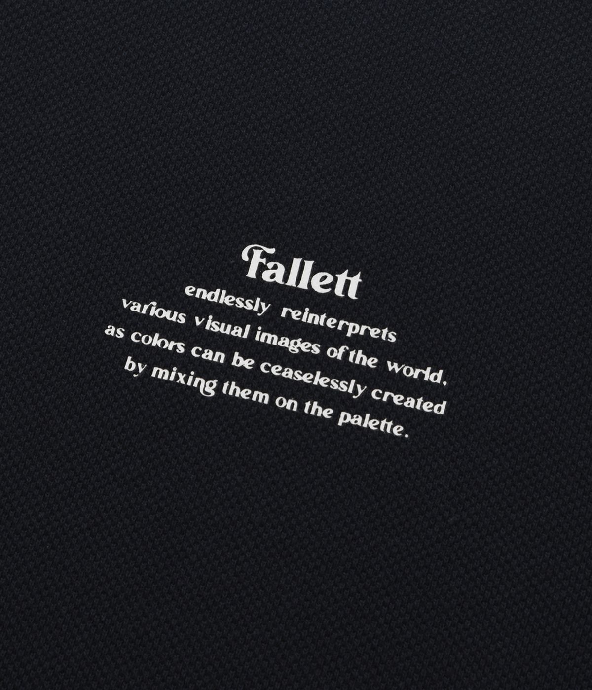 팔렛(FALLETT) 와플 스웻 하프 맨투맨 네이비