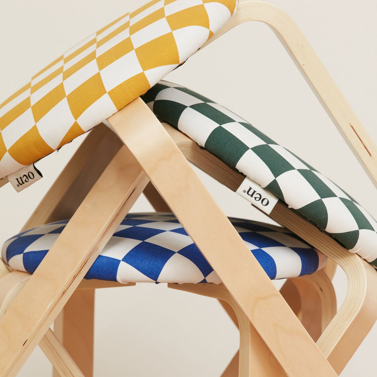 오이엔퍼니처(OEN FURNITURE) checkerboard stool_green