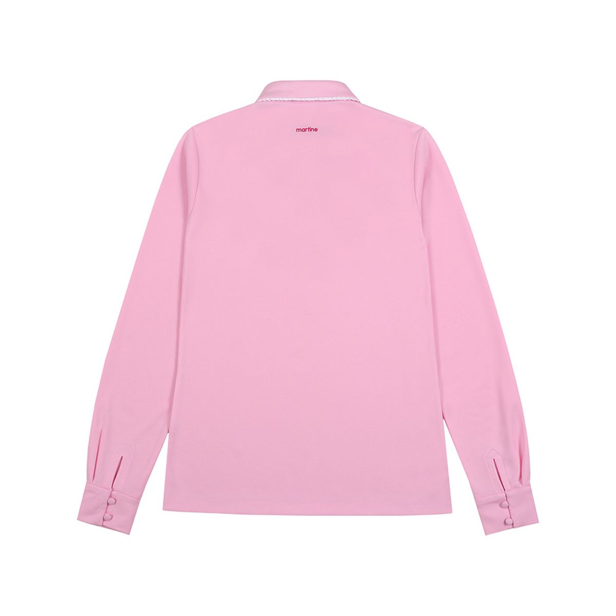 마틴골프(MARTINE GOLF) Double Wappen Collar T-Shirts_Pink