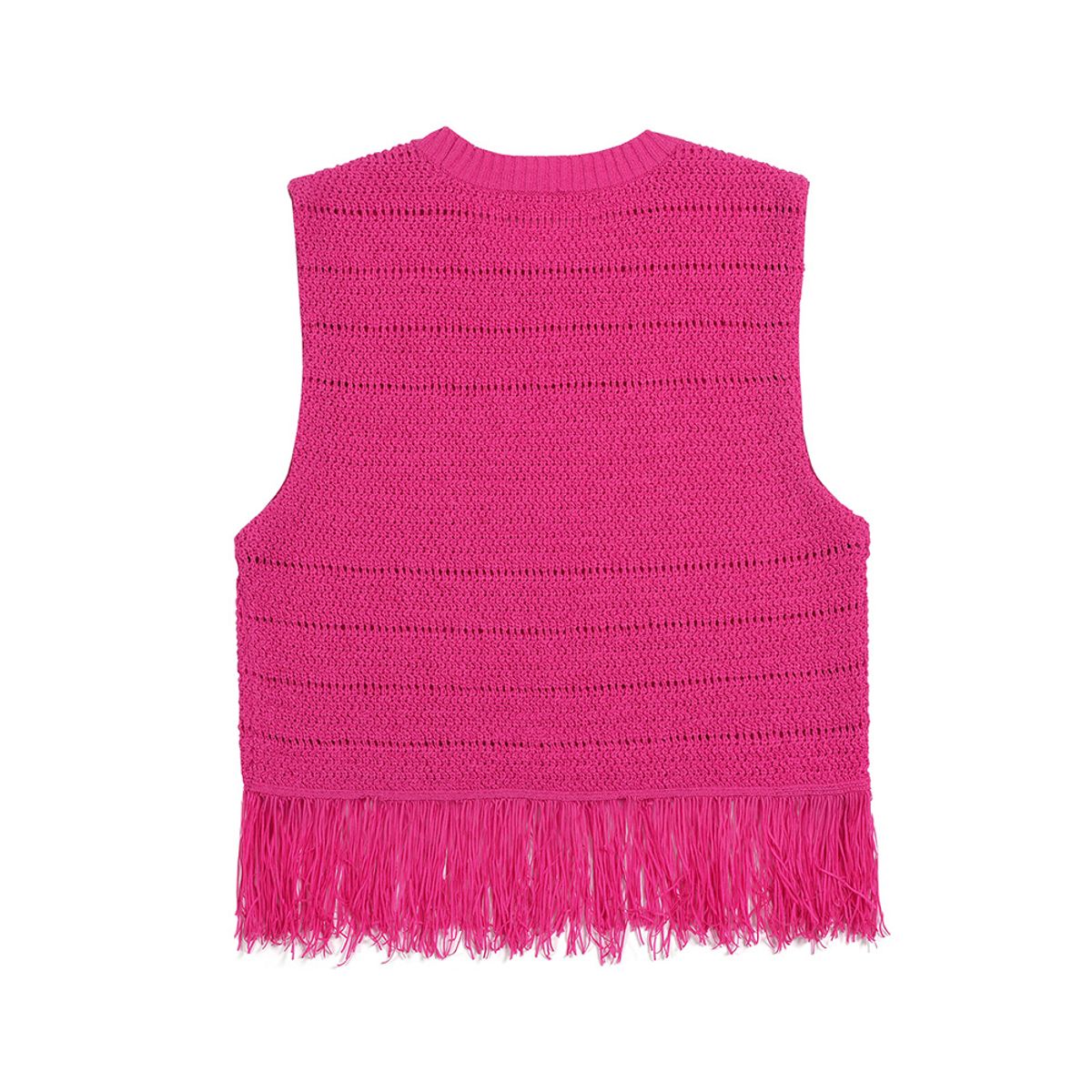 마틴골프(MARTINE GOLF) Fringe Knit Vest_Deep Pink