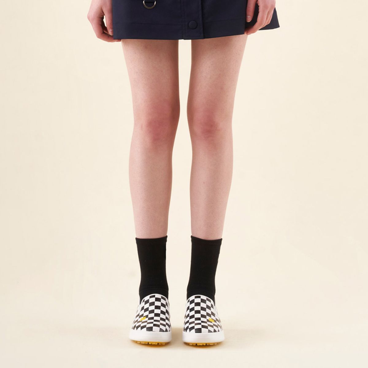 마틴골프(MARTINE GOLF) Check Pattern Slip-on_Black