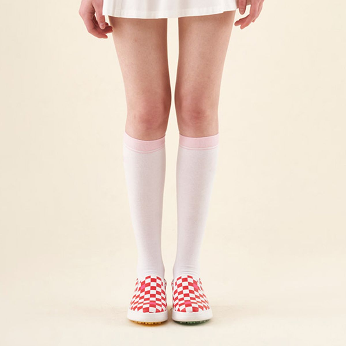 마틴골프(MARTINE GOLF) Check Pattern Slip-on_Red
