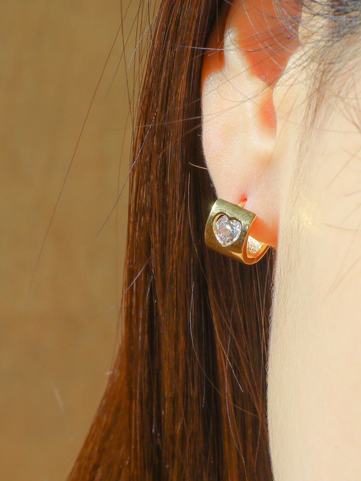 포스트루드(POSTLUDE) [SILVER] CZ HEART FLAT R E (2 COLORS)