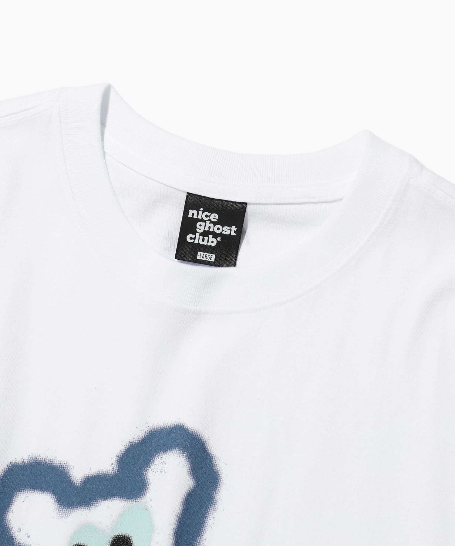 MUSINSA | NICE GHOST CLUB SPRAY PRINT T-SHIRT_WHITE