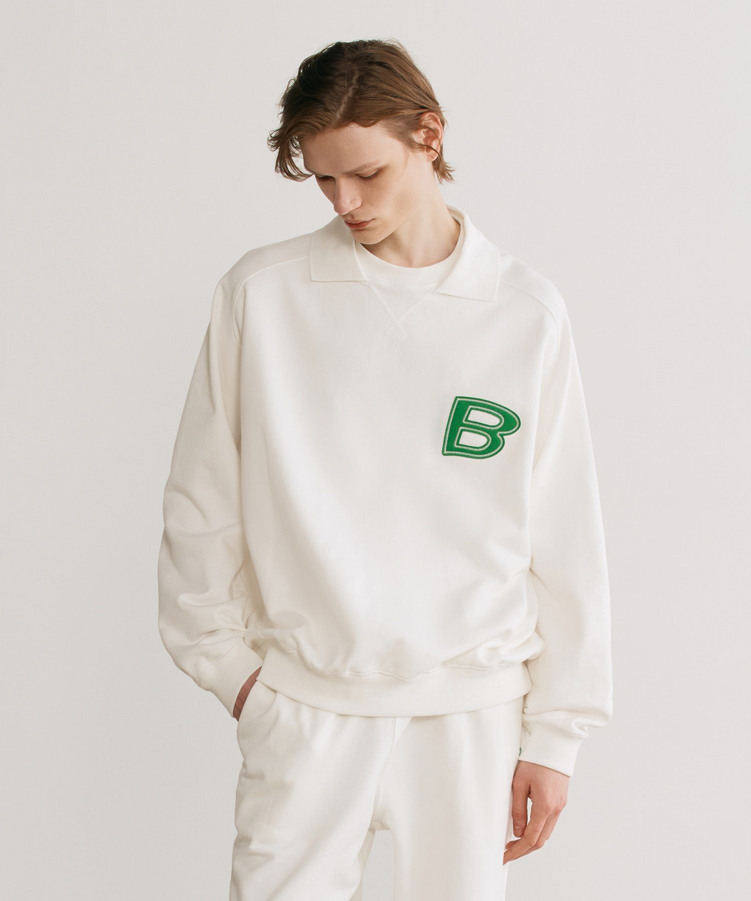 ★送料・関税込★BLUR 1.0★BLUR EDITION COLLARED SWEATSHIRT★ MUSINSA公式 | Blur BLUR EDITION COLLARED SWEATSHIRT - WHITE