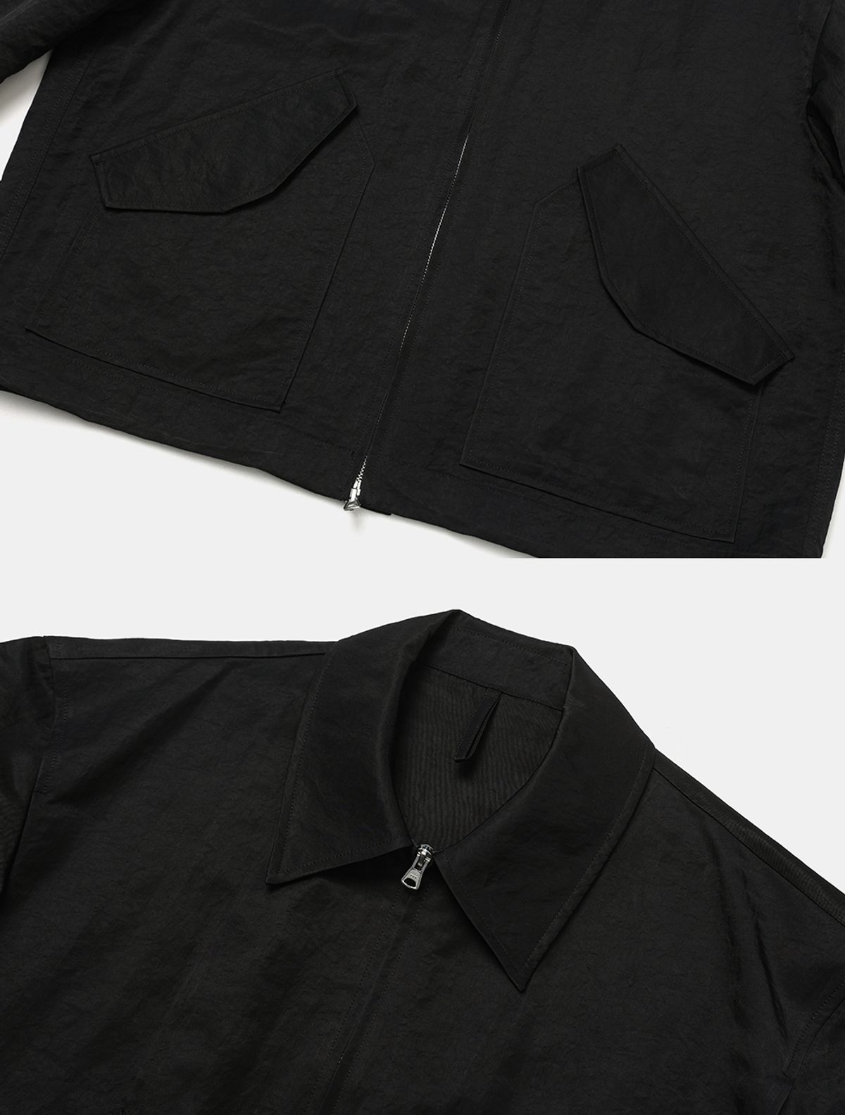 데호(DEHO) NYLON CROP JACKET [Black]