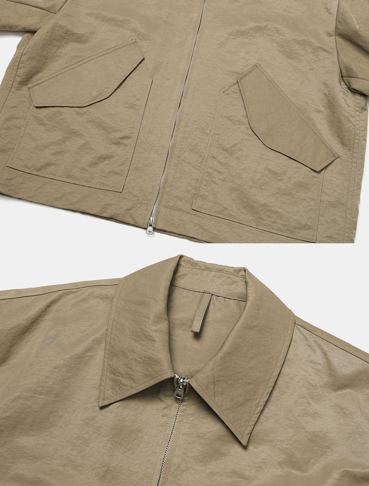 데호(DEHO) NYLON CROP JACKET [Beige]