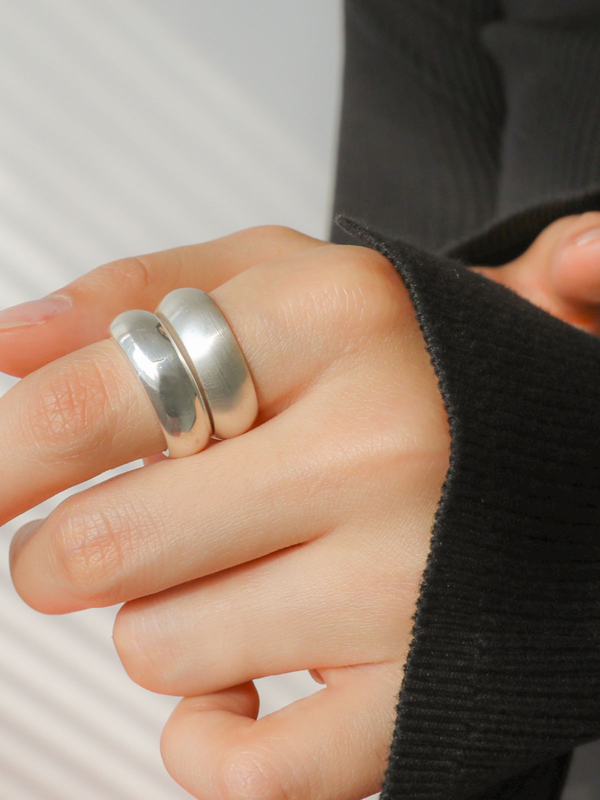 포스트루드(POSTLUDE) [SILVER] VOLUME RING (4 COLORS)