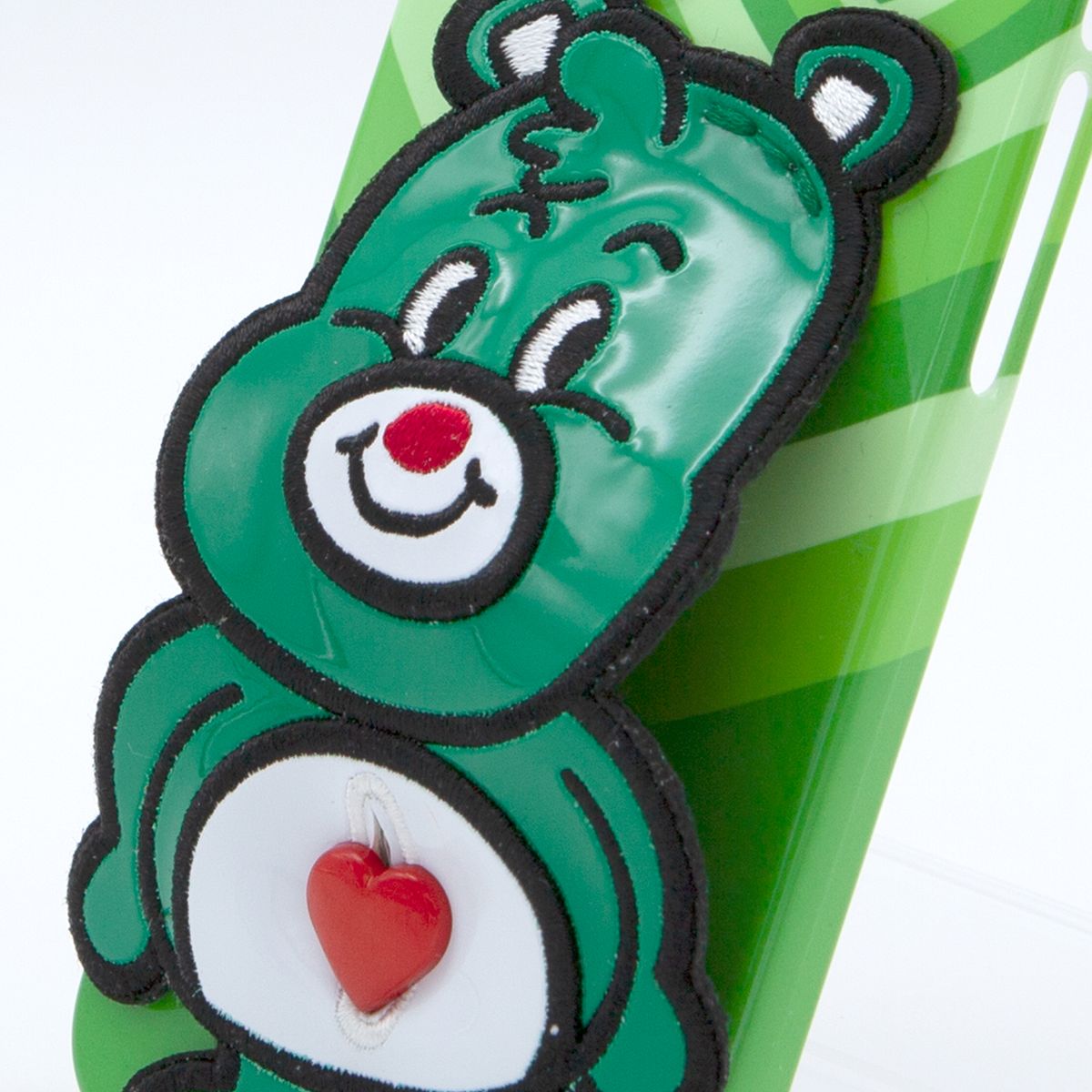 세컨드유니크네임(SECOND UNIQUE NAME) SUN CASE ENAMEL HEART BEAR GREEN