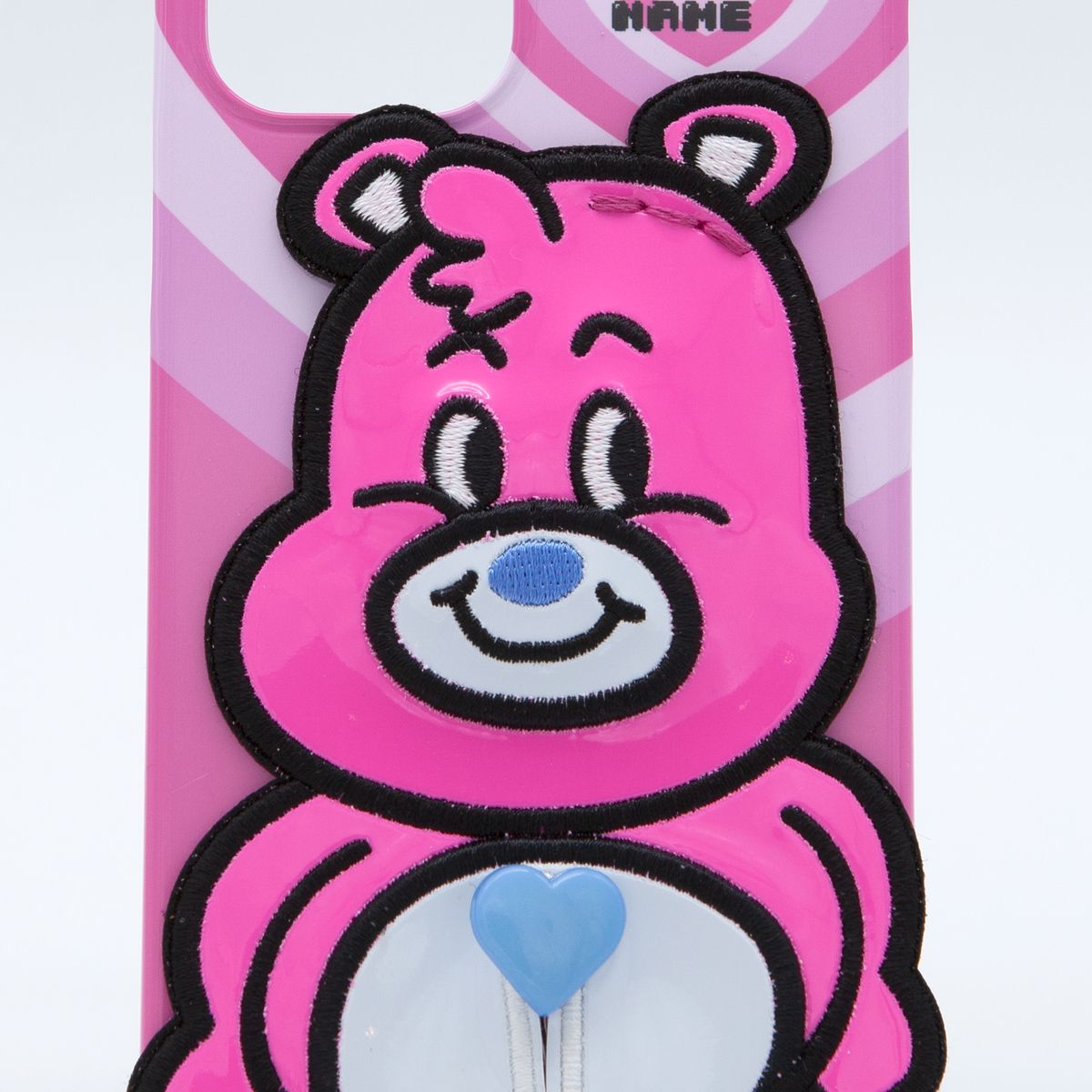 세컨드유니크네임(SECOND UNIQUE NAME) SUN CASE ENAMEL HEART BEAR PINK