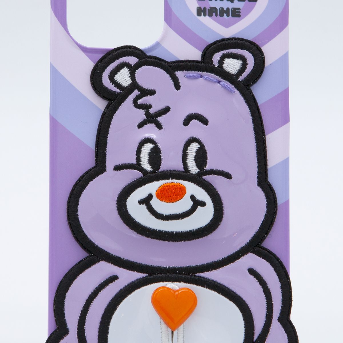 세컨드유니크네임(SECOND UNIQUE NAME) SUN CASE ENAMEL HEART BEAR PURPLE