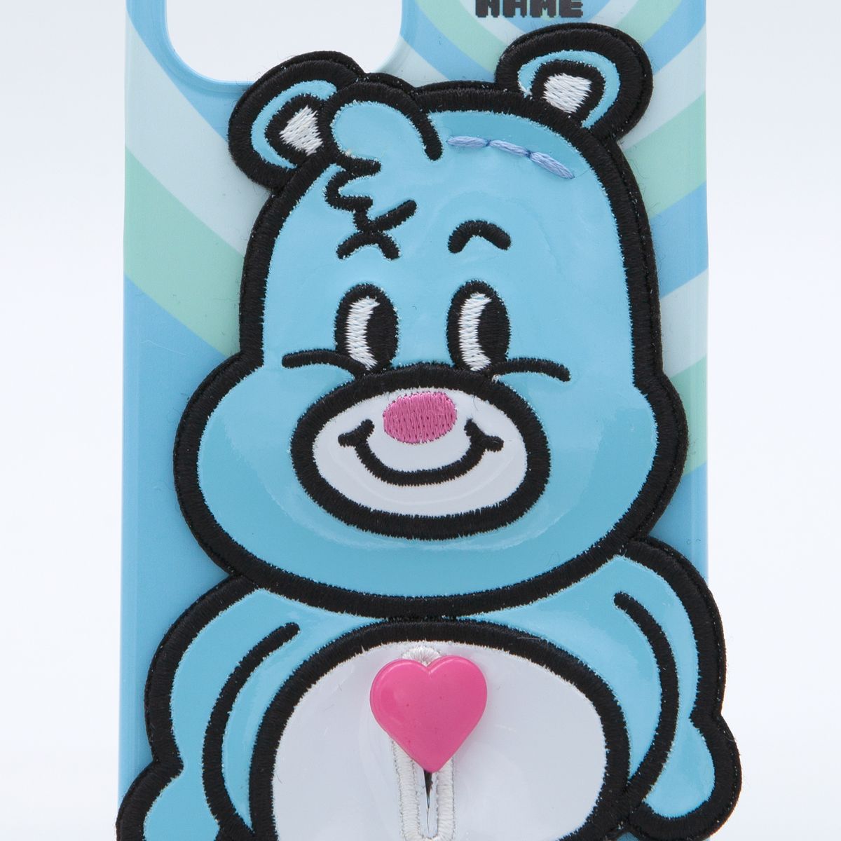 세컨드유니크네임(SECOND UNIQUE NAME) SUN CASE ENAMEL HEART BEAR SKYBLUE