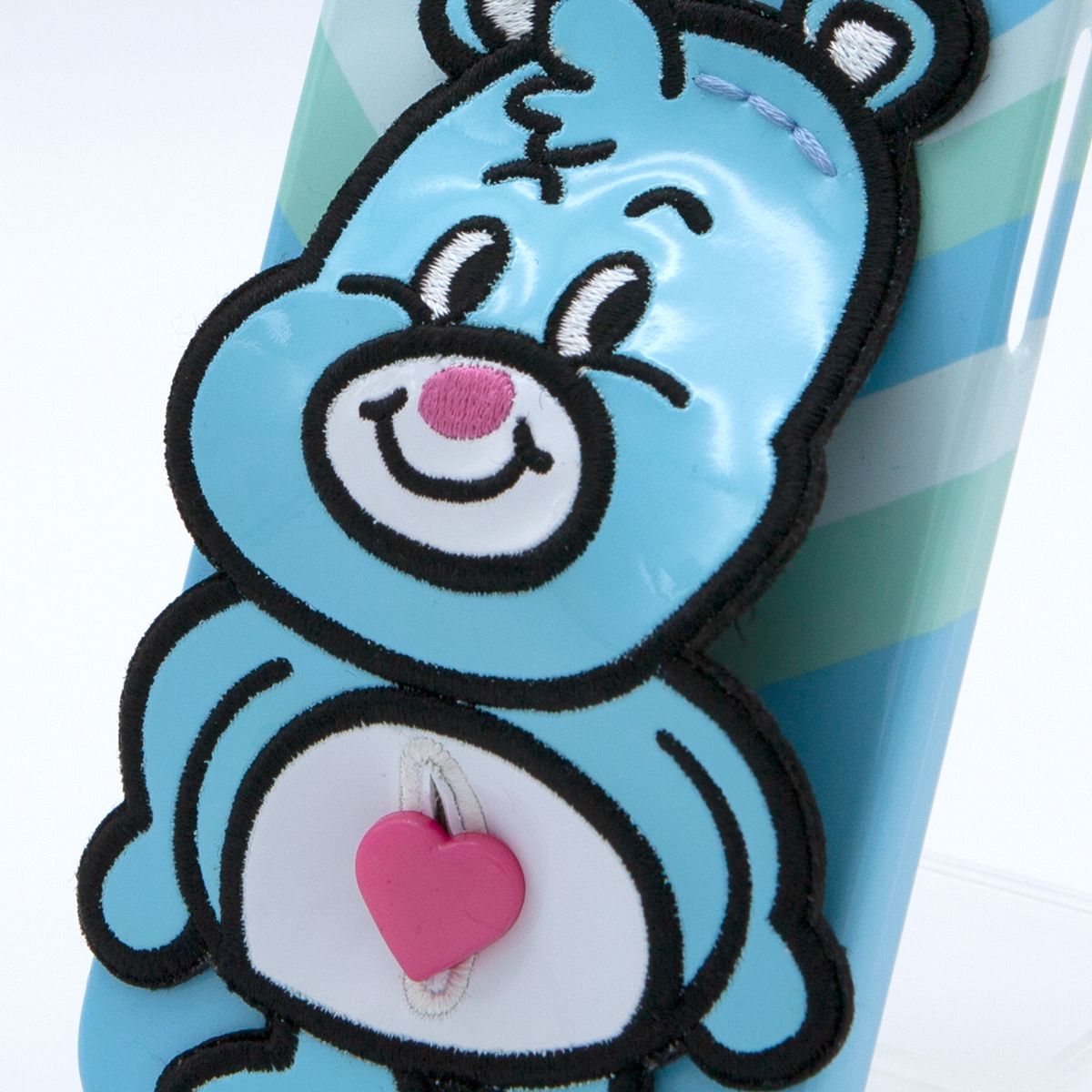 세컨드유니크네임(SECOND UNIQUE NAME) SUN CASE ENAMEL HEART BEAR SKYBLUE