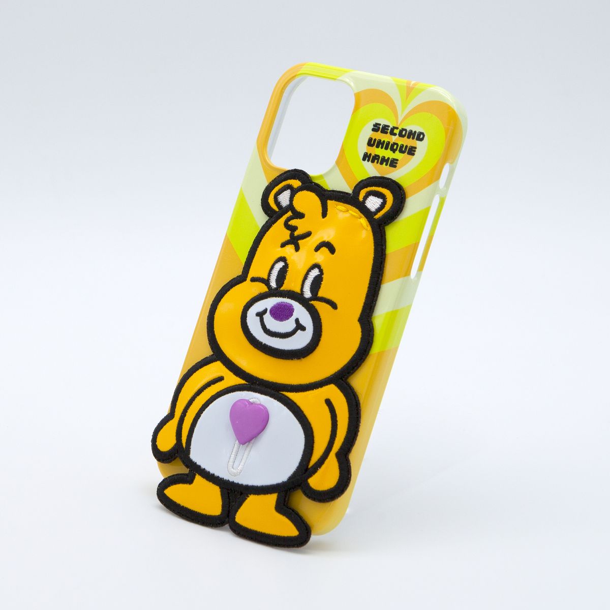 세컨드유니크네임(SECOND UNIQUE NAME) SUN CASE ENAMEL HEART BEAR YELLOW