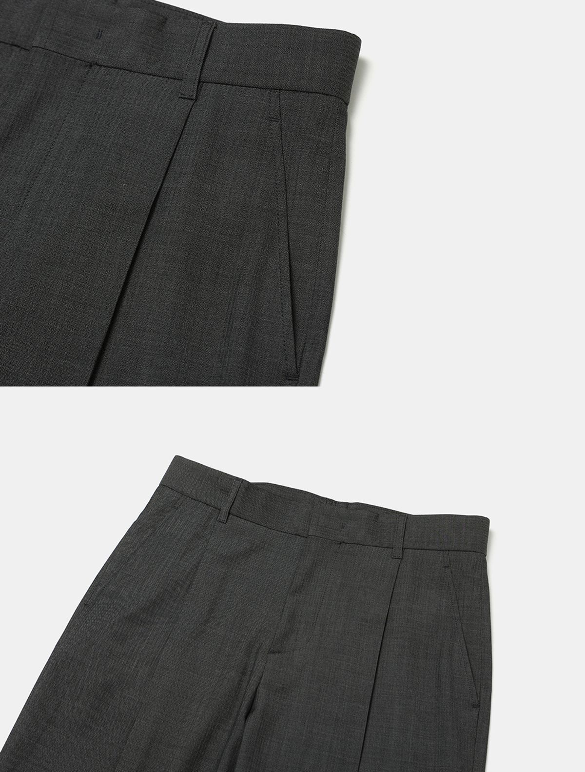 데호(DEHO) ONE TUCK TROUSER [Charcoal]