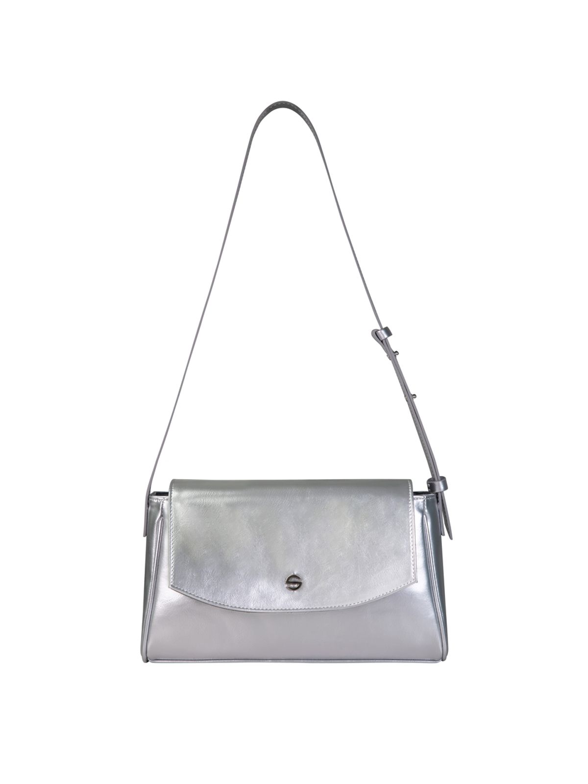 세미코드(SEMICODE) capture bag mini - crinkle silver