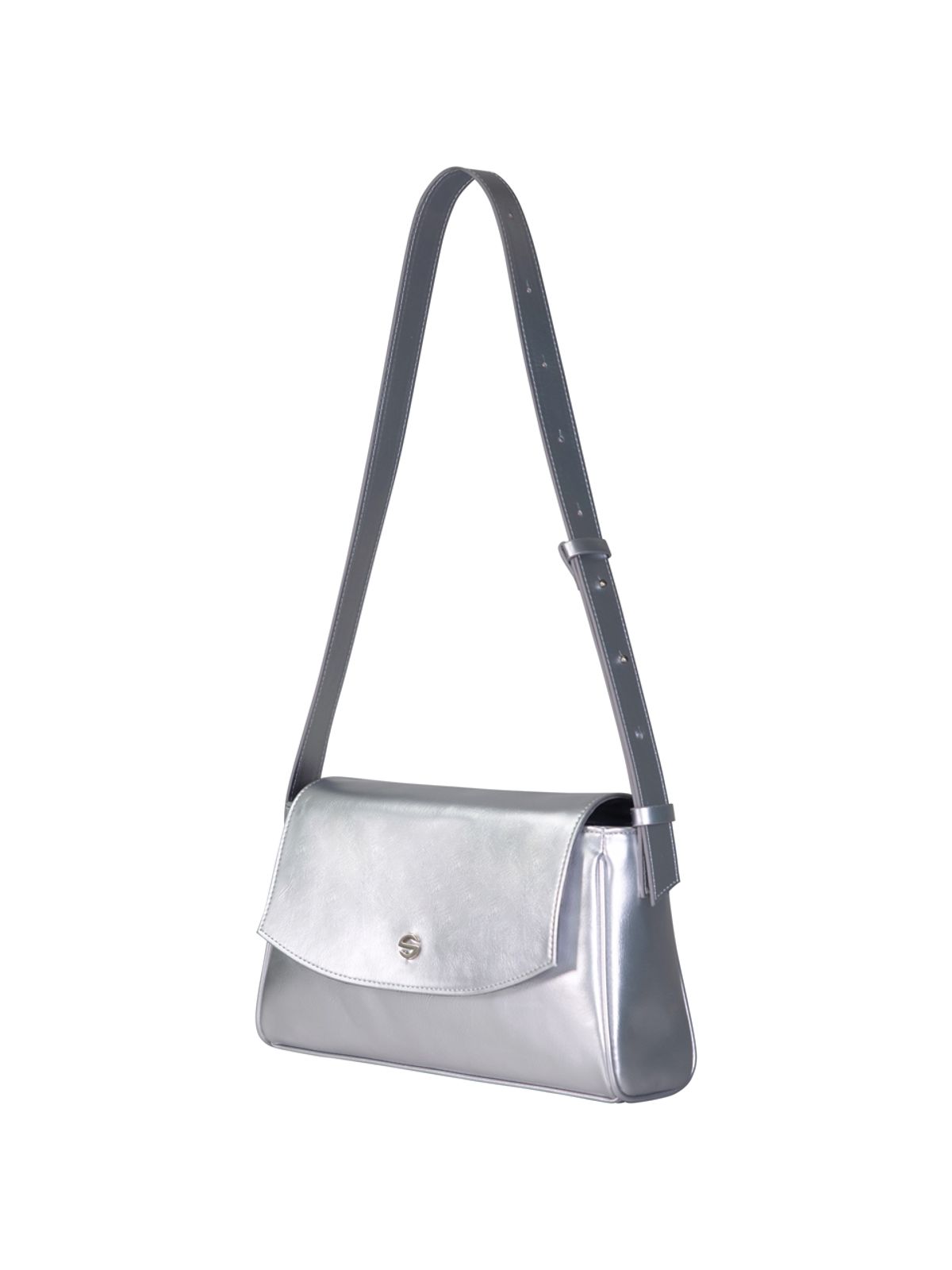 세미코드(SEMICODE) capture bag mini - crinkle silver