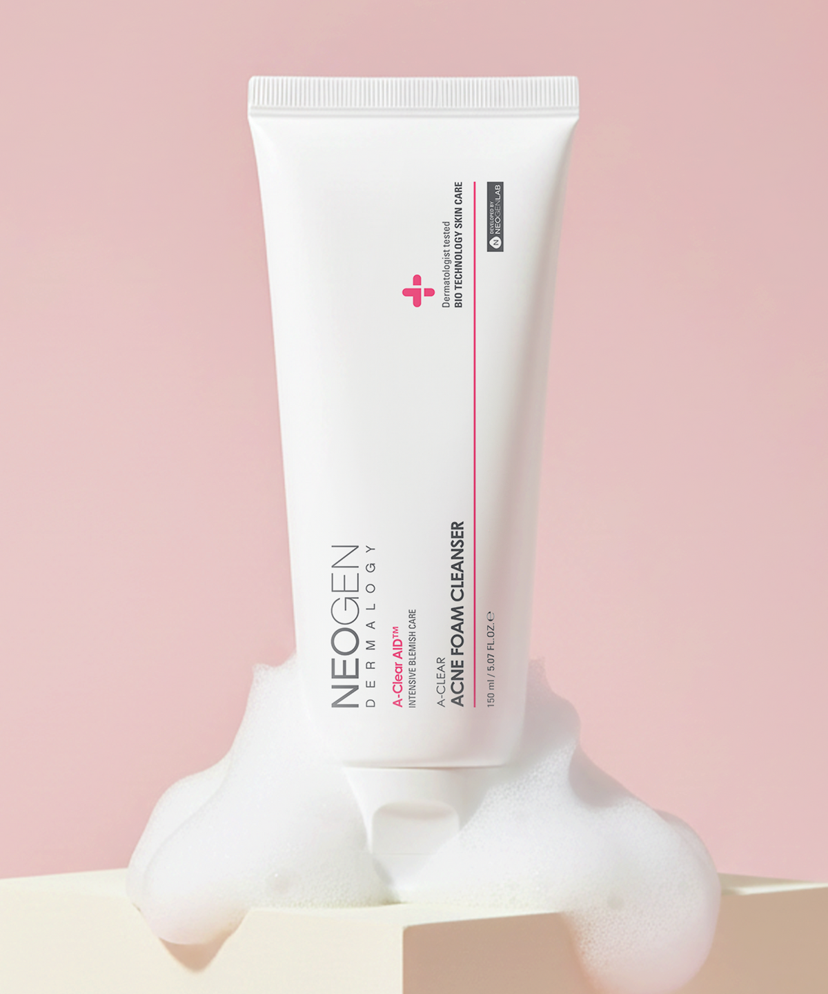 네오젠(NEOGEN) 여드름기능성 AC SOS스팟 칼라민 케어 에이클리어 아크네 폼클렌저 150ml