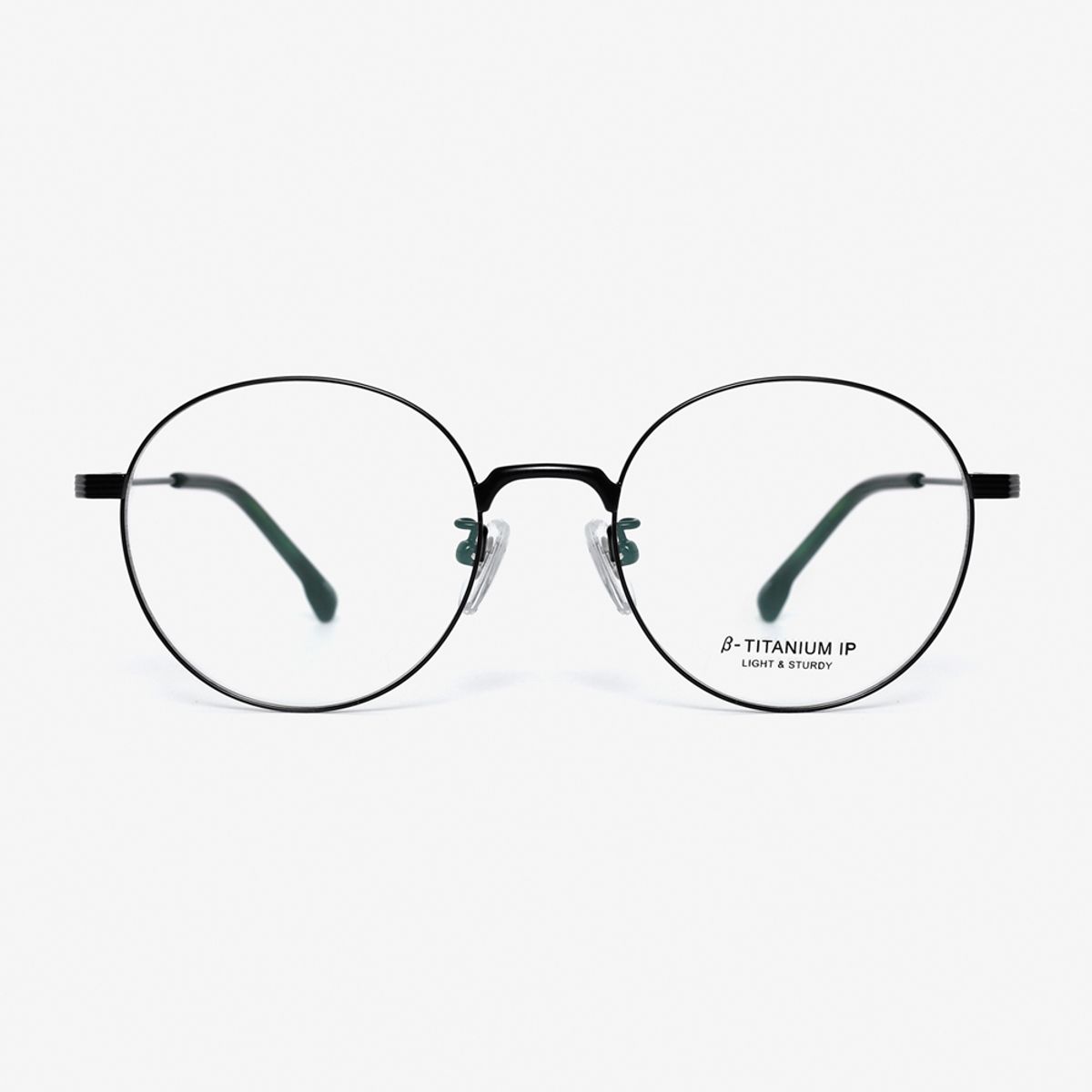 알로아이웨어(ALO EYEWEAR) [ALOXROUNZ] 베타티타늄 라운드 안경테 ARA8112 C1 매트블랙
