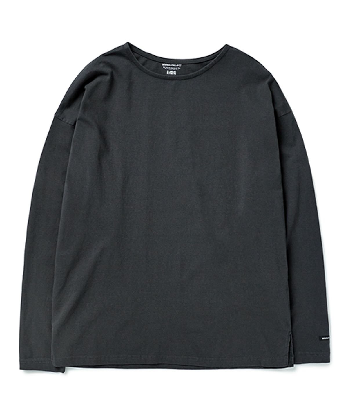 미니멀프로젝트(MINIMALPROJECT) 보트 넥 긴팔 티셔츠 MLT112 [DARK GRAY]