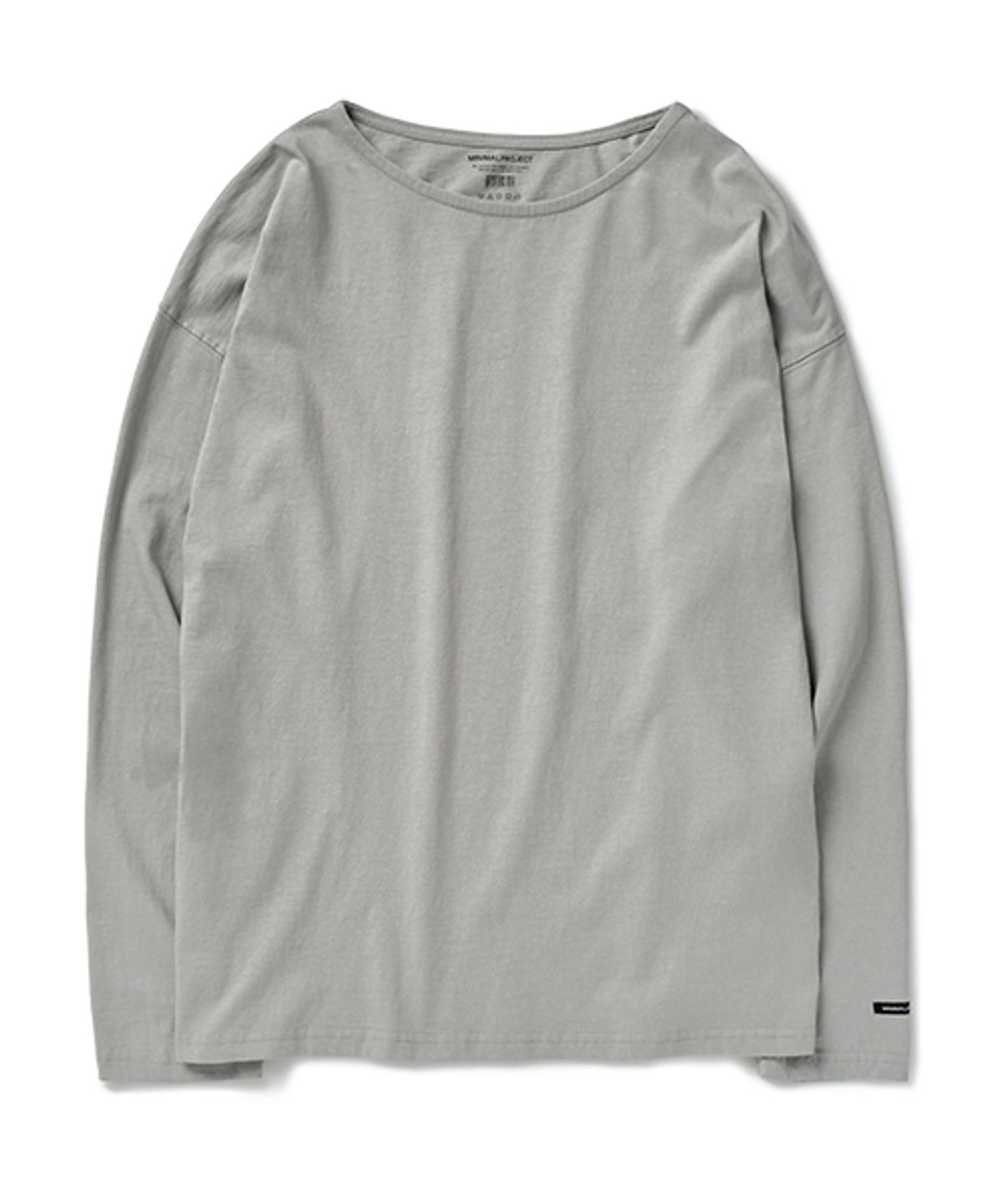 미니멀프로젝트(MINIMALPROJECT) 보트 넥 긴팔 티셔츠 MLT112 [COOL GRAY]