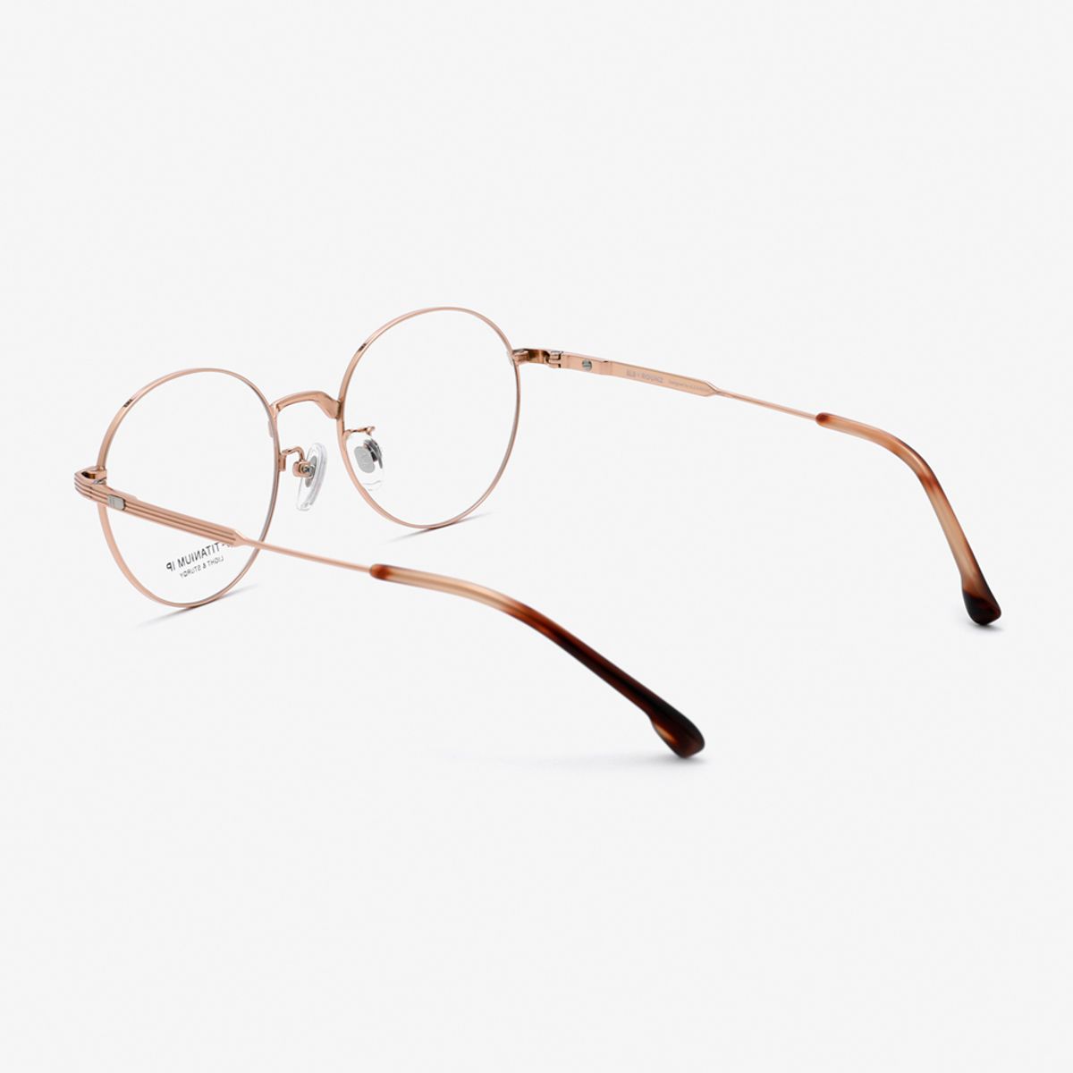 알로아이웨어(ALO EYEWEAR) [ALOXROUNZ] 베타티타늄 라운드 안경테 ARA8112 C4 로즈골드