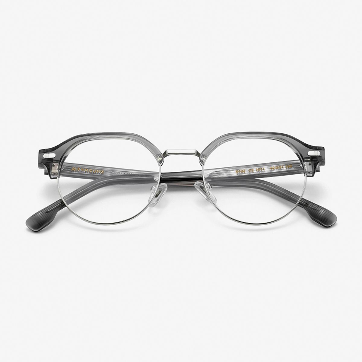 알로아이웨어(ALO EYEWEAR) [ALOXROUNZ] 라운드 판토 하금테 ARA9102 C2 그레이/실버