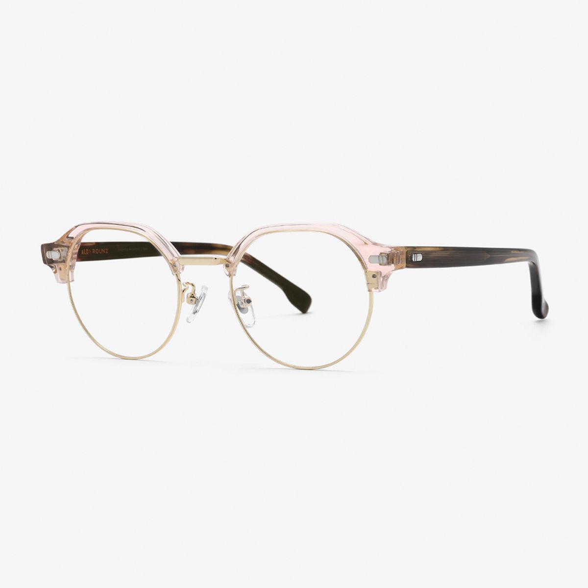알로아이웨어(ALO EYEWEAR) [ALOXROUNZ] 라운드 판토 하금테 ARA9102 C3 피치/레오파드