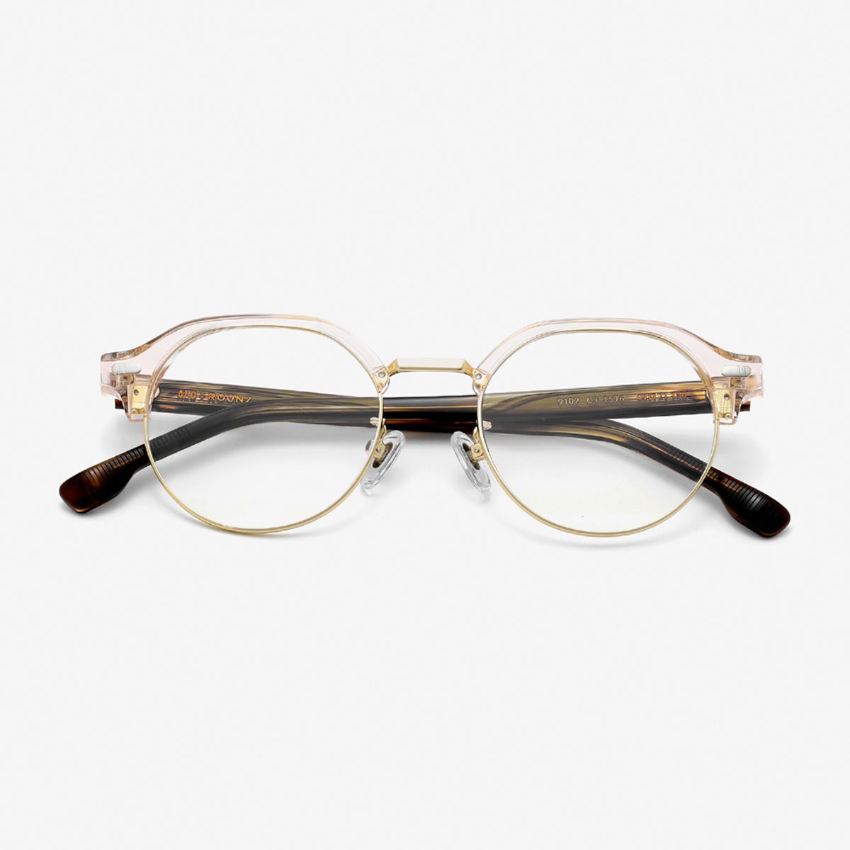 알로아이웨어(ALO EYEWEAR) [ALOXROUNZ] 라운드 판토 하금테 ARA9102 C3 피치/레오파드