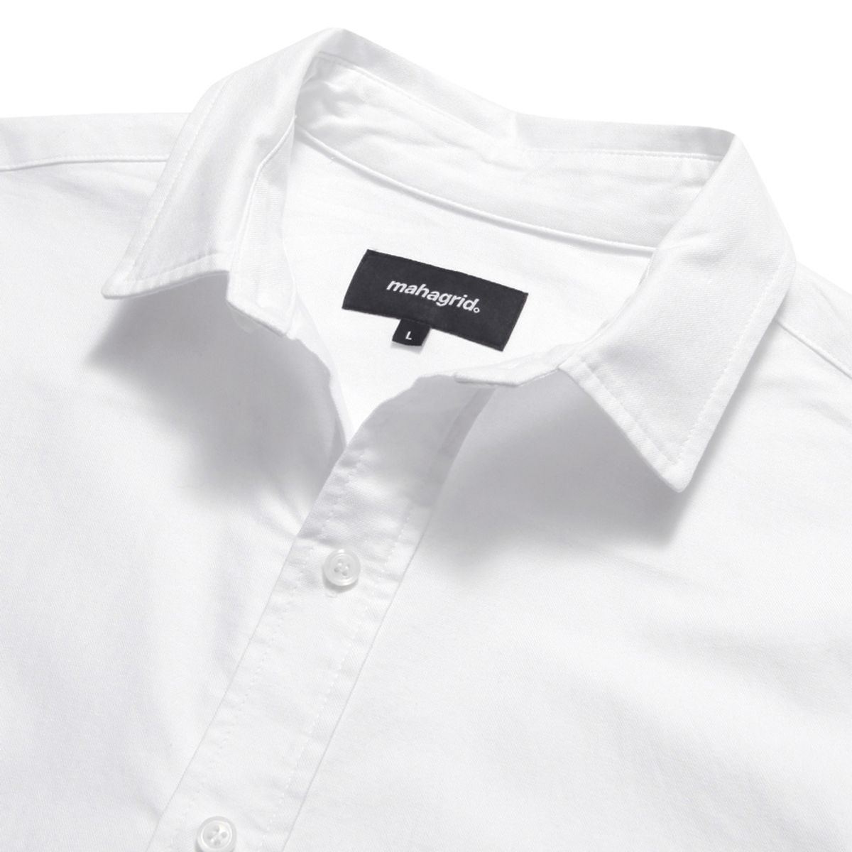 마하그리드(MAHAGRID) MGD LOGO HALF SLEEVE SHIRT WHITE(MG2CMMW340A)