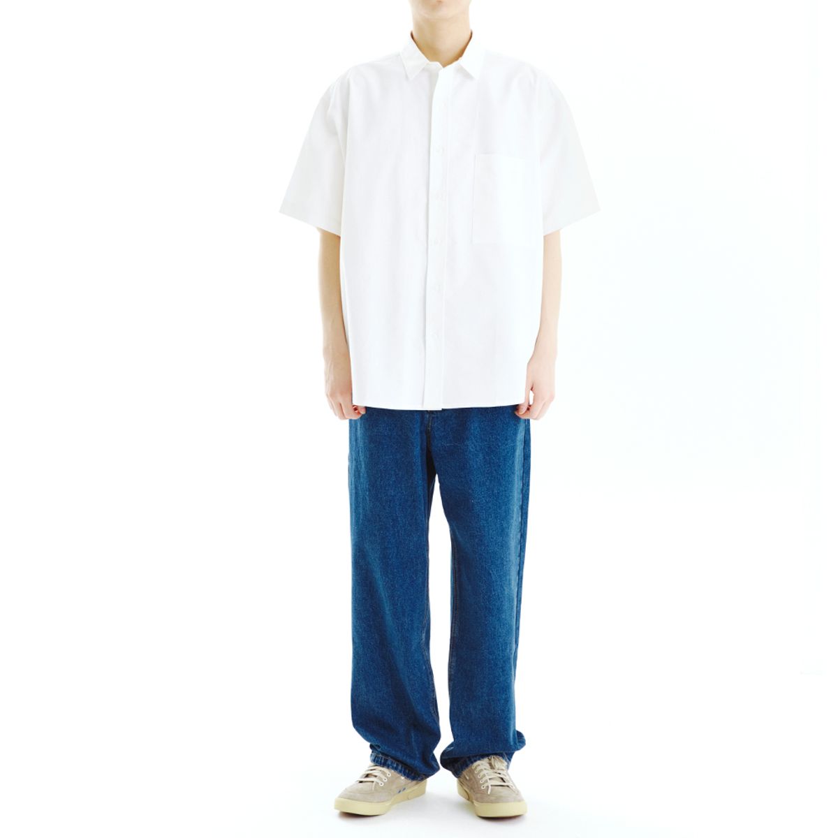 마하그리드(MAHAGRID) MGD LOGO HALF SLEEVE SHIRT WHITE(MG2CMMW340A)