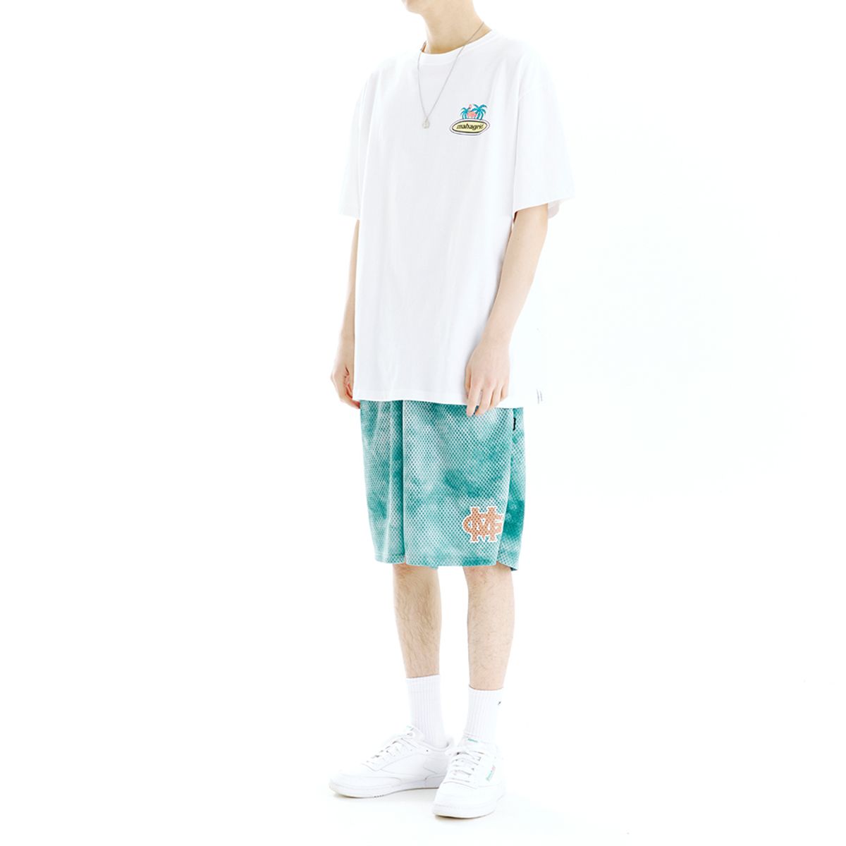 마하그리드(MAHAGRID) WATER DYED MESH SHORT GREEN(MG2CMMPA62A)