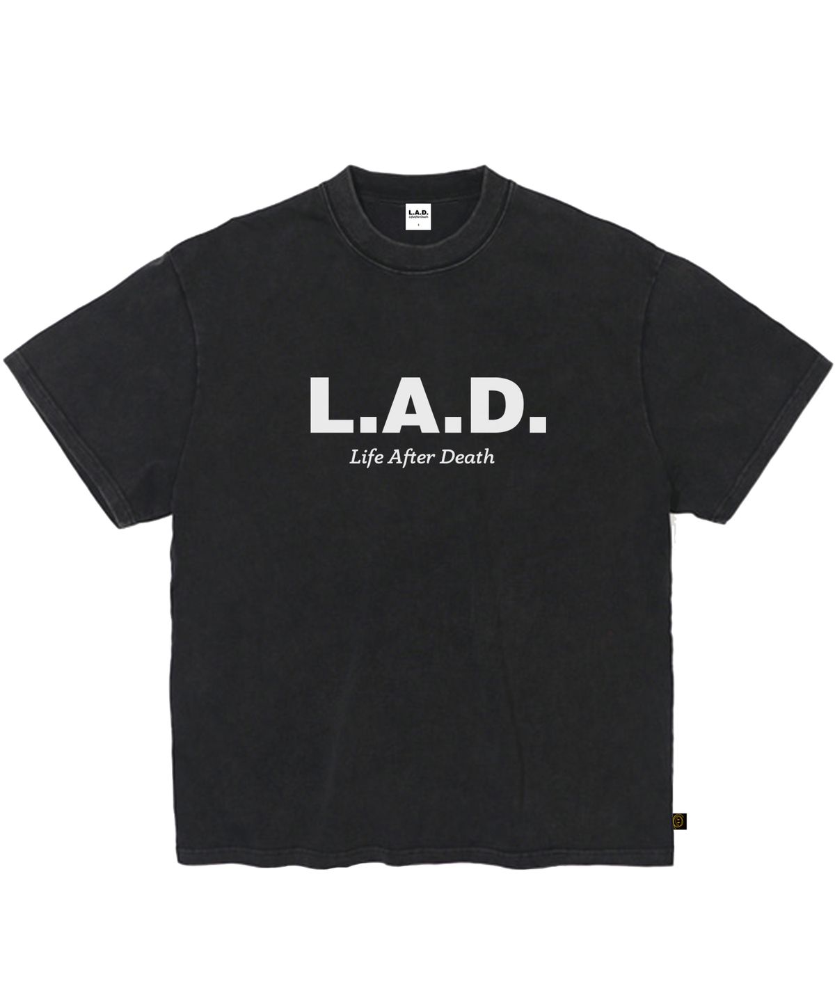 라드(LAD) LAD401 OG 로고 헤비웨이트 반팔 - 블랙