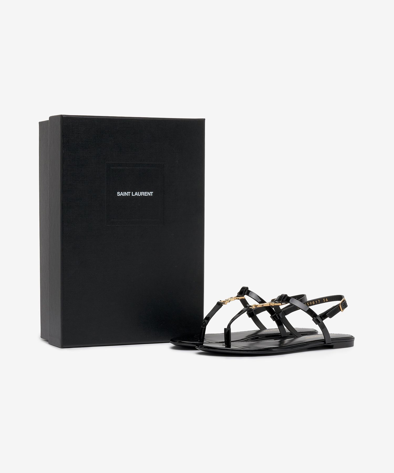 MUSINSA公式 | SAINT LAURENT Women's Cassandra Flat Sandals